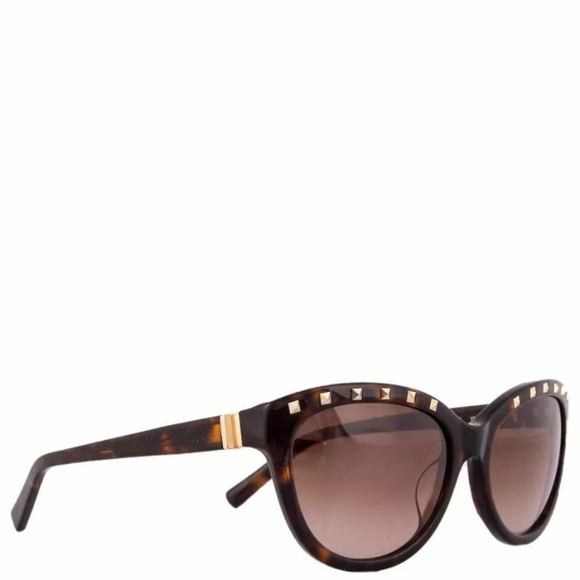 Valentino rockstud sunglasses made in Italy tortoise brown & case